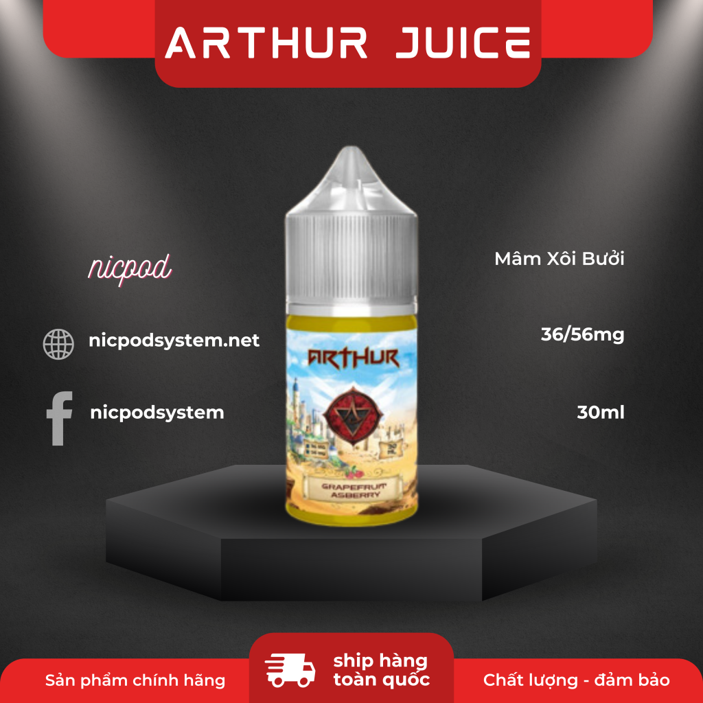 Arthur Juice Bưởi Mâm Xôi 36-56mg 4 Arhur juice Mam Xoi Buoi